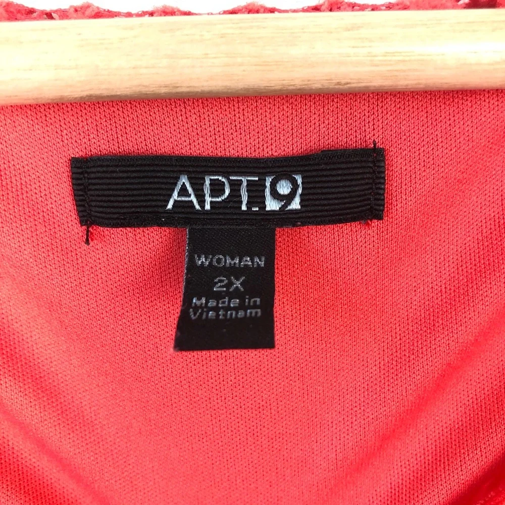 Apt. 9 Coral Eyelet Sleeveless Dress w/ Pockets - Picture 4 of 7